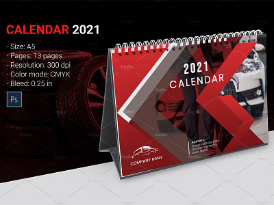 2021 Desk Calendar Template