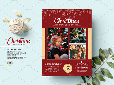 Christmas Mini Session christmas mini session christmas template holiday mini session marketing mini session card photography marketing photography mini session photoshop template promotional studio