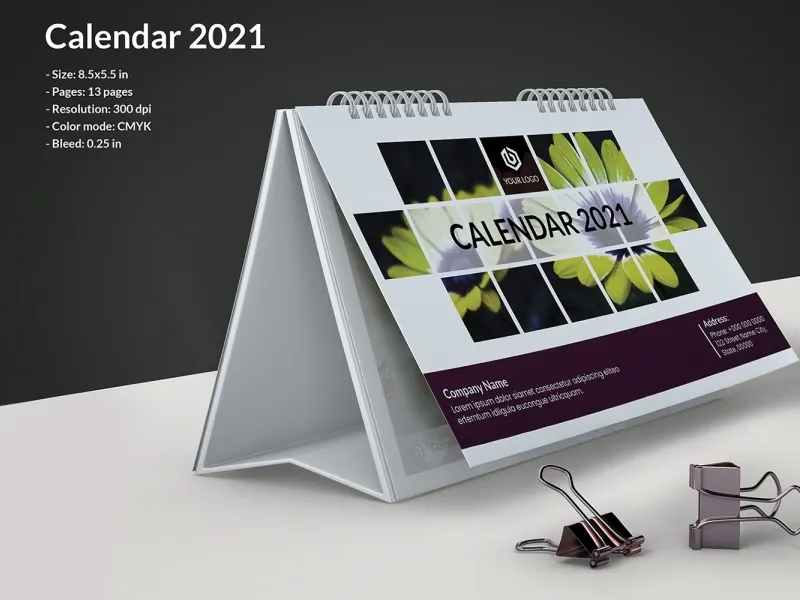 Table calendar designs themes templates and downloadable graphic