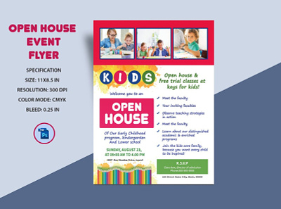 School Open House Flyer Templates admission admission flyer kids school open house open house event open school photoshop template school open house school open house flyer school promotion