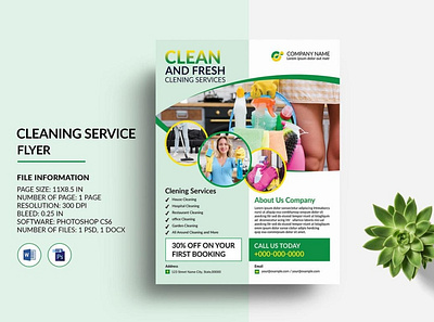 Cleaning Service Flyer business flyer clean corporate cleaning flyer cleaning service cleaning service flyer company flyer instant download ms word photoshop template psd