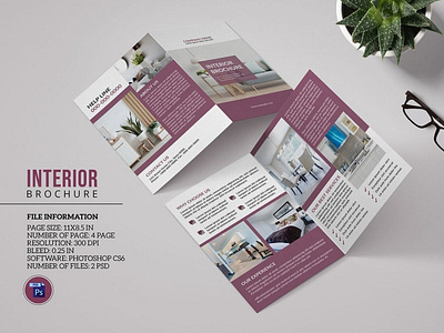 Interior Design Brochure Template corporate brochure interior interior agency interior brochure interior design interior desing brochure menimal brochure minimal interior photoshop template psd