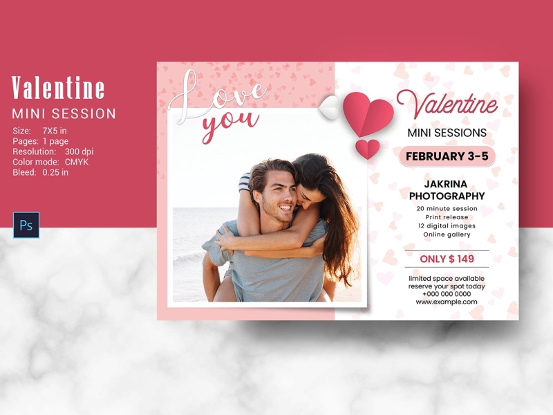 Valentines Day Mini Session Template by Mukhlasur Rahman on Dribbble