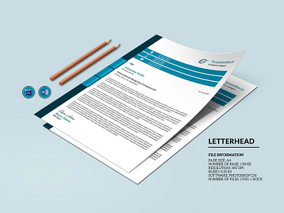 Corporate Letterhead business letterhead clean company letterhead corporate letterhead creative letterhead minimal ms word photoshop template professional