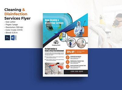 Disinfection Services Flyer advertisement cleaning service cleaning service flyer disinfection flyer disinfection service disinfection service flyer ms word photoshop template psd service