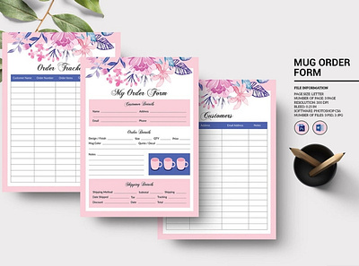 Order Form Template craft order form ms word mug order form order order form order form template order tracker photoshop template psd terms template