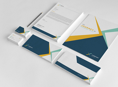 Clean Corporate Identity brand identity branding statironery business card clean corporate identity corporate identity corporate stationery folder indesign template letterhead minimal identity