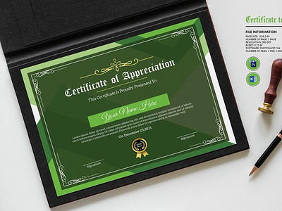 Certificate Template achievement appreciation award business certificate certificate certificate template company certificate completion modern certificate ms word photoshop template
