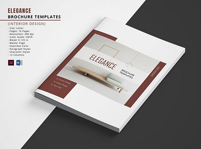 Printable Interior Designer Brochure Template indesign template interior interior brochure interior catalog interior designer interior magazine interior portfolio ms word portfolio printable brochure