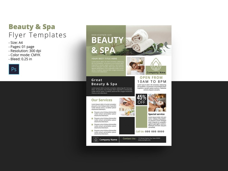 beauty & spa flyer templates free download psd