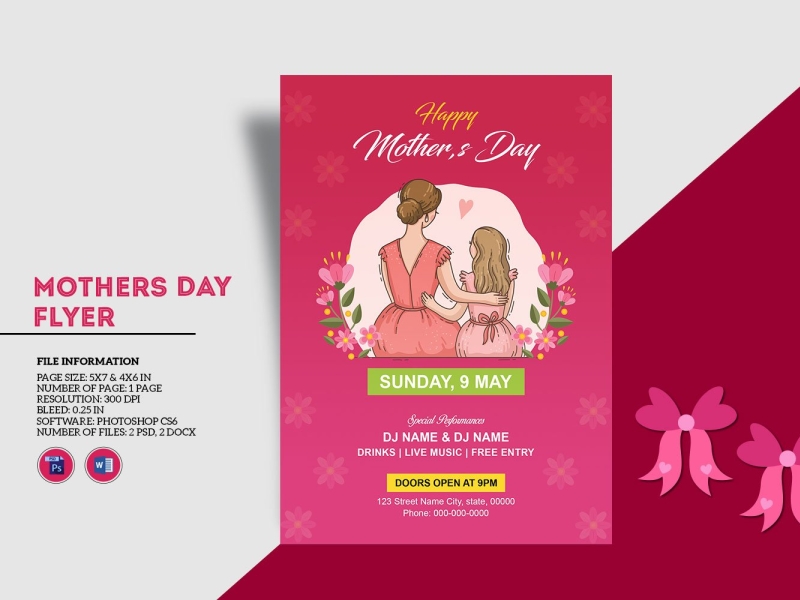 Mother's Day Party Invitation Flyer by Mukhlasur Rahman on Dribbble