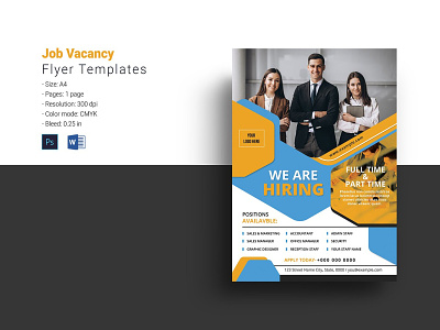 Job Vacancy Flyer appointment business flyer company job corporate flyer hiring hiring company job vacancy job vacancy flyer ms word photoshop template