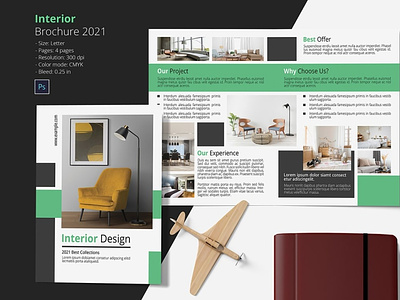 Printable Interior Brochure company brochure interior interior brochure interior design minimal brochure multipurpose photoshop template printable brochure real estate square interior