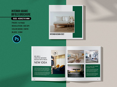 Square Bifold Interior Brochure agency business clean company brochure corporate designer editable elegant fashion interior interior brochure interior catalog interior template minimal modern photographer photoshop template project square bifold brochure square interior brochure
