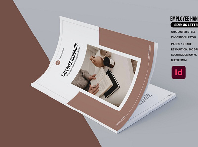 Employee Handbook Template agency business clean company corporate creative editable employee booklet employee guide employee handbook employee handbook design employee onboarding handbook template human resurces indesign template marketing printable professional resurces