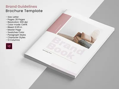 Brand Guidelines book brand brand guide brand guidelines brand manual brand style branding brochure business clean corporate corporate identity guidelines identity indesign template layout minimal stationery style guide typography