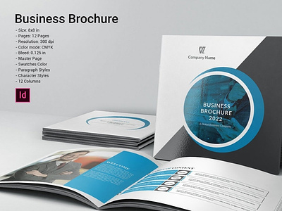 Minimal Business Square Bifold Brochure