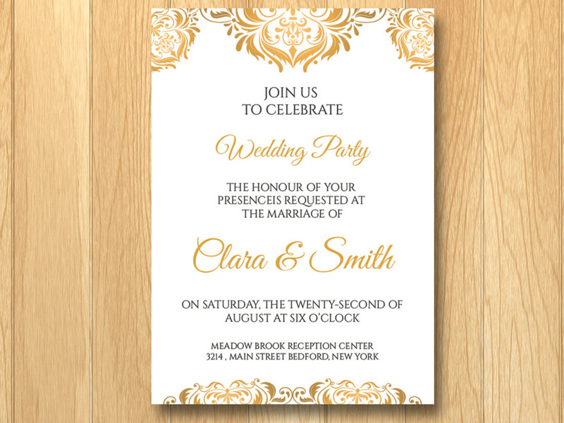 Wedding Invitation Template By Mukhlasur Rahman On Dribbble