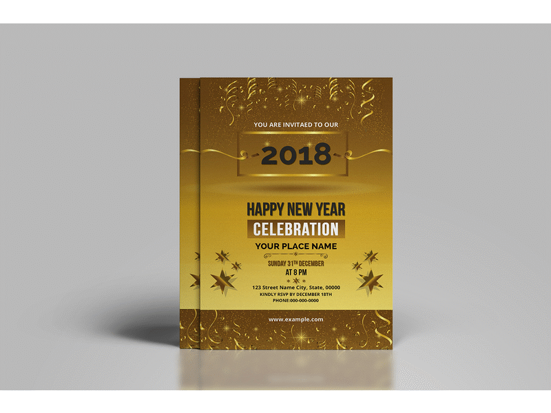 New Year Party Flyers animation card club flyer gif invitation ms word new year party