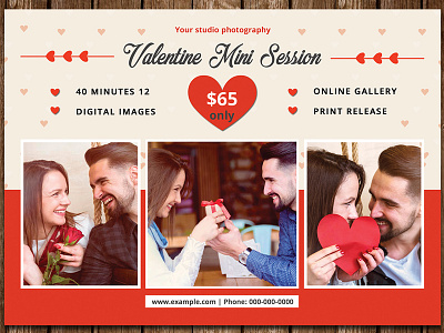 Valentines Day Mini Session marketing mini session photography photoshop template valentine valentines
