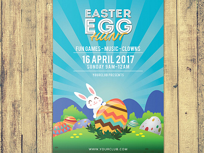 Easter Invitation Flyer easter egg hunt flyer hunt invitation psd template word