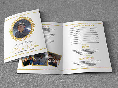 Funeral Program Template brochure funeral memorial obituary program template