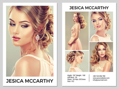 Fashion Model comp card Template