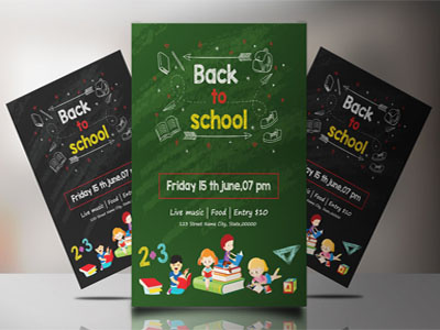 Back to School Party Flyer back to bash back to school back to school flyer back to school party event flyer ms word party invitation photoshop template printable invitation printable party school invitation school party