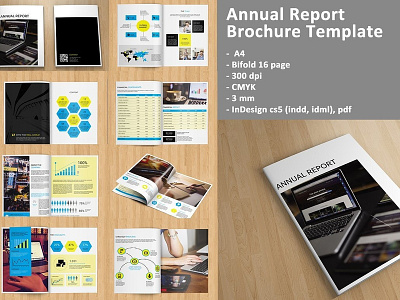 Annual Report template annual report bifold brochure business brochure corporate creative brochure financial indesign report brochure report template template
