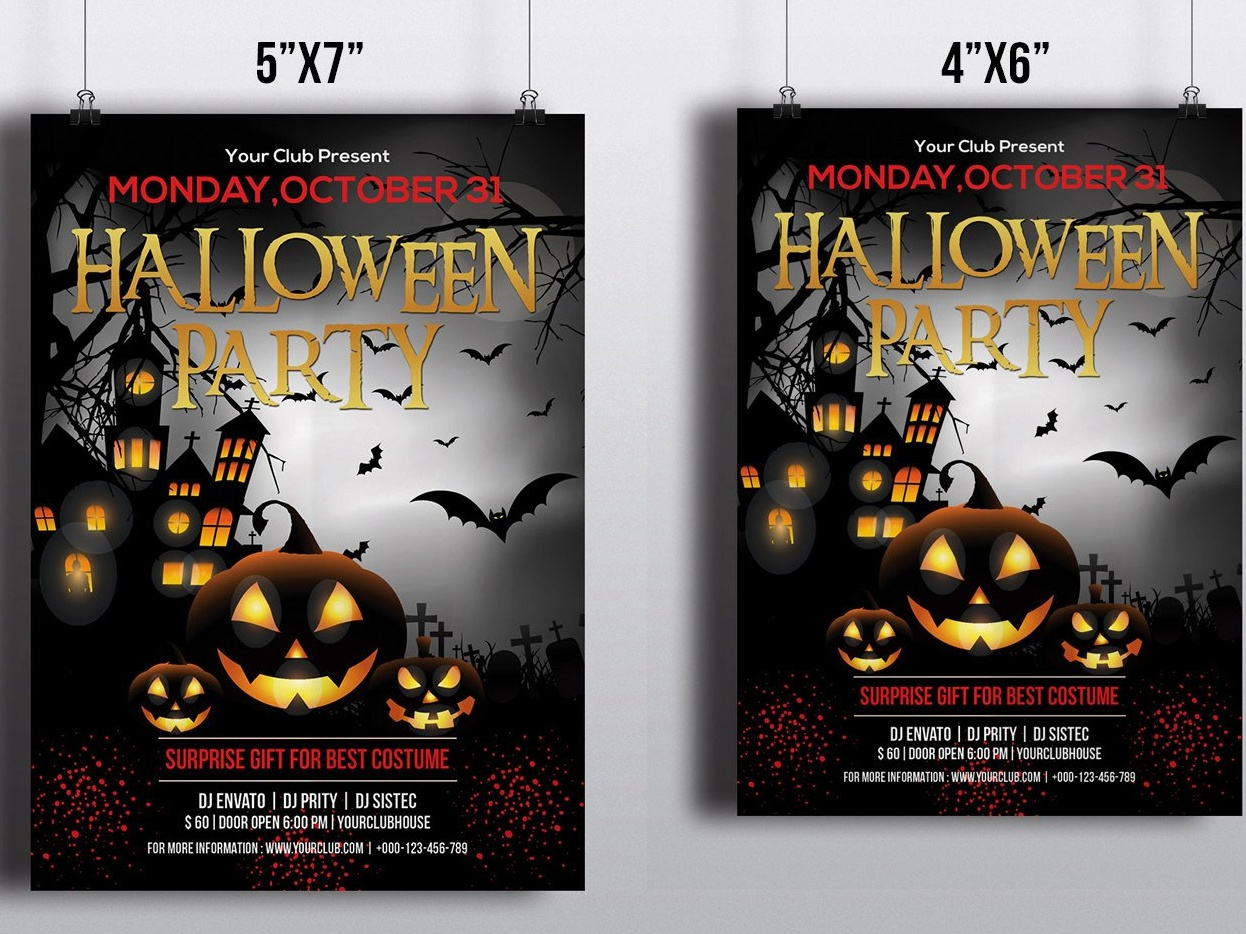 Halloween Party Invitations Templates Word PDF Template