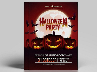 Diy Halloween party invitation Template
