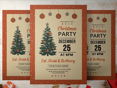 Christmas Party flyer Template christmas flyer christmas invitation christmas party christmas template holiday flyer holiday invitation holiday party holiday party flyer invitation flyer invitation template party flyer photoshop template printable invitation