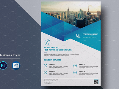 Business Flyer a4 flyer blue business flyer clean corporate flyer creative finance flyer financial flyer modern flyer multipurpose flyer photoshop flyer