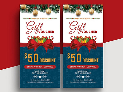 Christmas Voucher designs, themes, templates and downloadable graphic ...