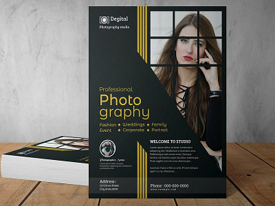 Photography Business Flyer advertising flyer creative editable flyer fashion flyer design flyer template marketing flyer photo studio flyer photographer flyer photography flyer photoshop template promotional flyer studio flyer