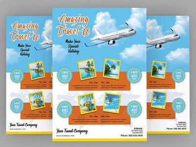 Travel Agency Promotion Flyer Template advertising flyer digital item flyer design flyers marketing flyer photoshop template promotion flyer travel travel agency travel marketing