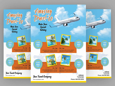 Travel Agency Promotion Flyer Template