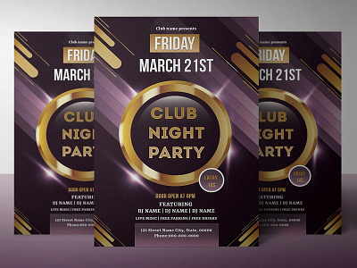 Multipurpose Party Invitation Flyer Template acoustic flyer club debut debuts invitation music event music party musical party night party party flyer photoshop template retro fashion