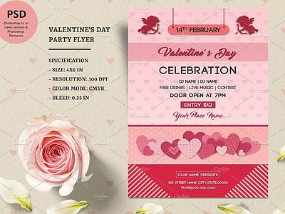 Valentines Day Party Flyer event flyer february flyer template heart invitation love ms word party flyer party poster valentine valentine 2019 valentine day valentine party valentines invitation