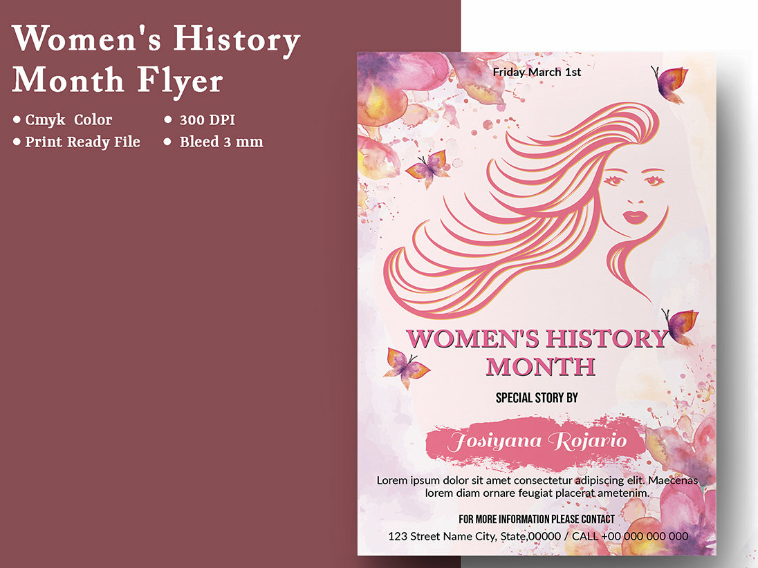 Women's History Month Party Flyer Template by Mukhlasur Rahman on Dribbble