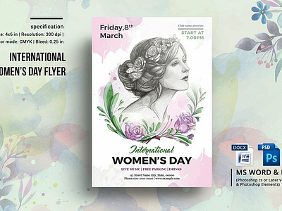Womens Day Party Flyer - PSD Template