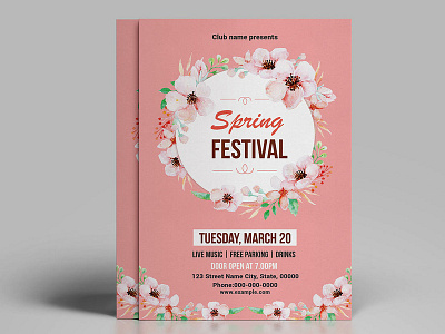 Spring Festival Flyer Template flyer template invitation flyer ms word template party flyer photoshop template poster spring event spring festival spring party spring poster spring time