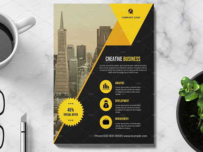 Business Flyer Template advertisement agency business flyer business flyer template clean company corporate flyer corporate flyer template marketing minimal flyer multipurpose presentation professional flyer simplate flyer