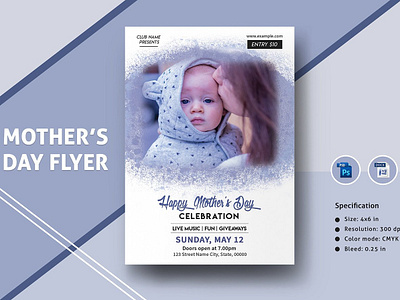 Mothers Day Invitation Template flyer template happy mothers day illustration invitation flyer invitation template mothers day 2019 mothers day flyer ms word template party flyer photoshop flyer photoshop template