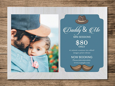Father's Day Mini Session template dad and me daddy and me fathers day fathers day mini marketing marketing board mini session photography board photoshop template storyboard template