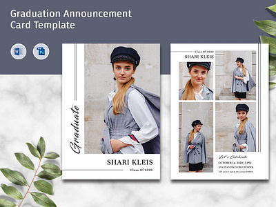 Graduation Invitation Template announcement card graduation card graduation template invitation card invitation template photoshop template senior card senior gard card senior graduation senior photography senior template