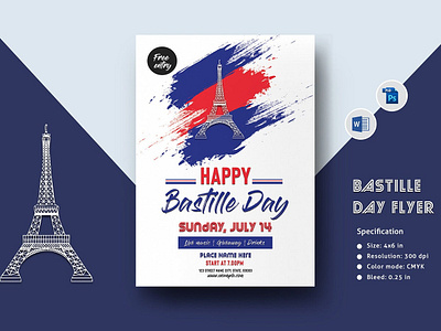 Bastille Day Flyer Template