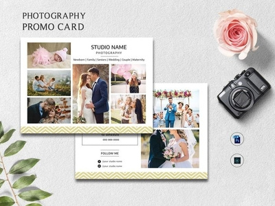 Photography Promo Card Template marketing card marketing template photographer photography photography promotion photography template photoshop template post card template promo card psd template