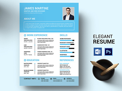 Clean Resume template clean clean and minimal creative resume curriculum vitae cv design cv template design modern one page resume photoshop template professional resume resume resume template
