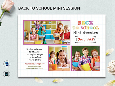 Back to school mini session template